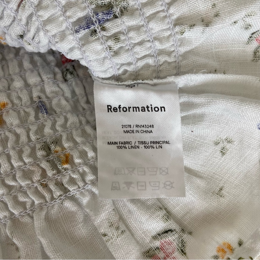 Reformation White Floral Strapless Top - Picture 8 of 11